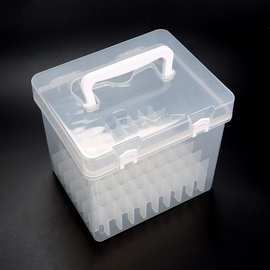 现货 工厂白色马克笔收纳桶48色透明笔桶功能手提塑料文具盒批发